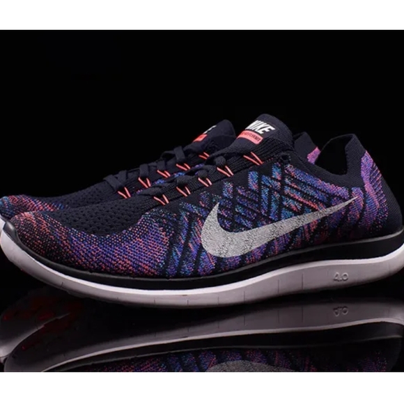 Nike womens Running Shoes free Flyknit 4.0 size 9.5 Excellent Used Cond. - Picture 2 of 9